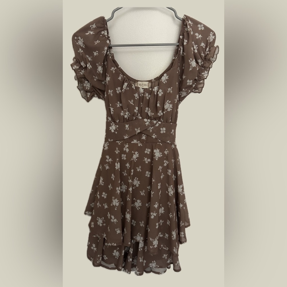 Brown Floral Romper